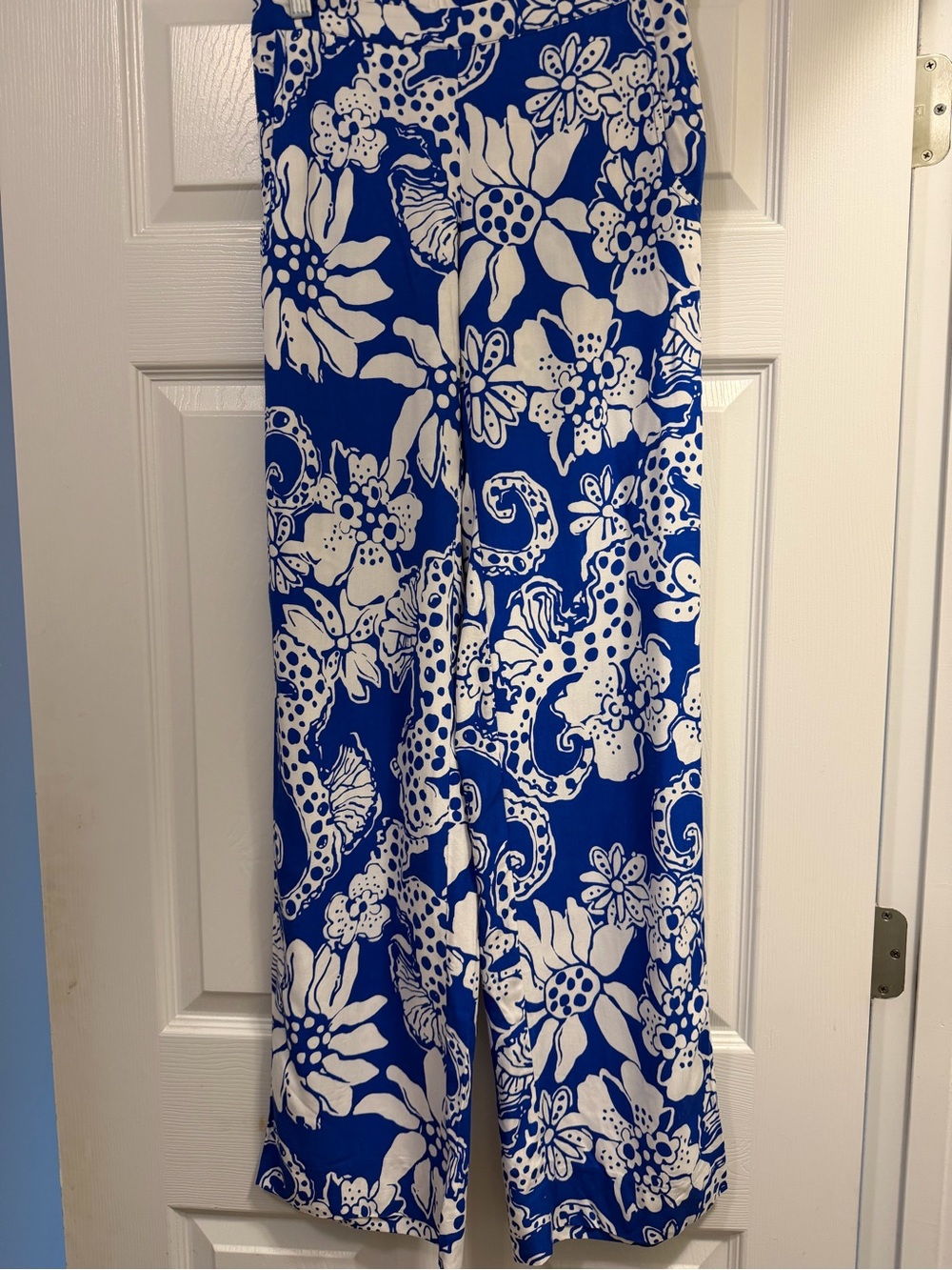 Lilly Pulitzer Blue & White Abstract Print Dress